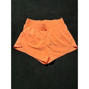 All in Motion Womens Athletic Shorts Orange Elastic Waist Drawstring Size L